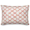 Pillows-Kirkland's Home Coral Coastal Diamond Print Pillow Orange/White