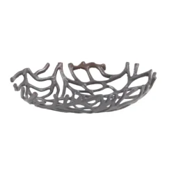 Decorative Trays-Kirkland's Home Coral Reef Oval Trays, Set Of 2 Black