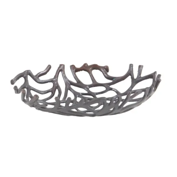 Decorative Trays-Kirkland's Home Coral Reef Oval Trays, Set Of 2 Black