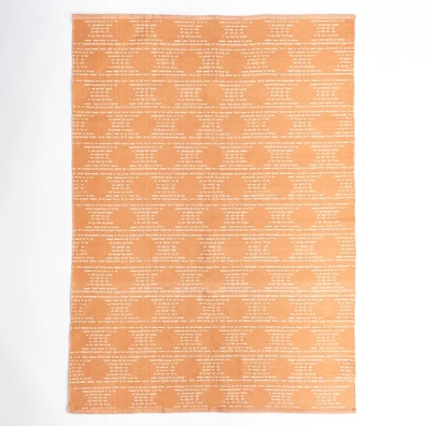 Outdoor Rugs-Kirkland's Home Coral Shibori Outdoor Area Rug, 6X9 Orange