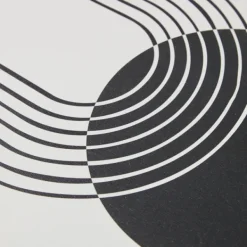 Canvas Art-Kirkland's Home Cosmic Curl Geometric 3-Pc. Grayscale Wall Art Gray/White/Black