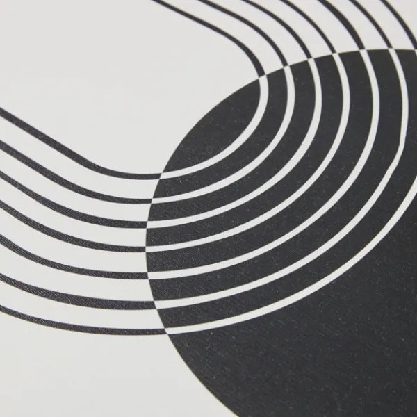 Canvas Art-Kirkland's Home Cosmic Curl Geometric 3-Pc. Grayscale Wall Art Gray/White/Black