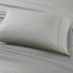Bed Sheets-Kirkland's Home Cotton Blend Sateen 6-Pc. Queen Sheet Set Gray