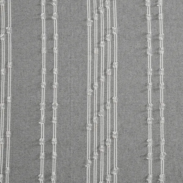 Shower Curtains-Kirkland's Home Cotton Jacquard Shower Curtain Gray