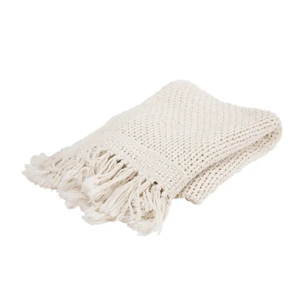 Blankets & Throws-Kirkland's Home Cotton Tassel Throw White