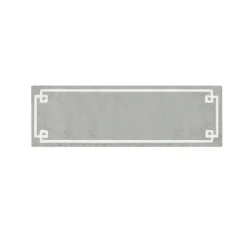 Bathroom Rugs-Kirkland's Home Cotton Tufted Bath Runner With Border Gray