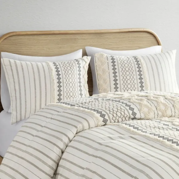 Comforters-Kirkland's Home Cotton Tufted Full/Queen 3-Pc. Comforter Set Ivory