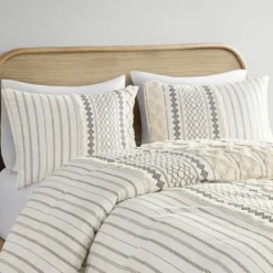 Comforters-Kirkland's Home Cotton Tufted King 3-Pc. Comforter Set Ivory