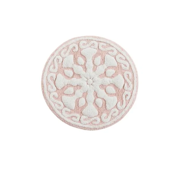 Bathroom Rugs-Kirkland's Home Cotton Tufted Medallion Bath Mat, 25 In. Pink