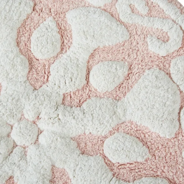 Bathroom Rugs-Kirkland's Home Cotton Tufted Medallion Bath Mat, 25 In. Pink