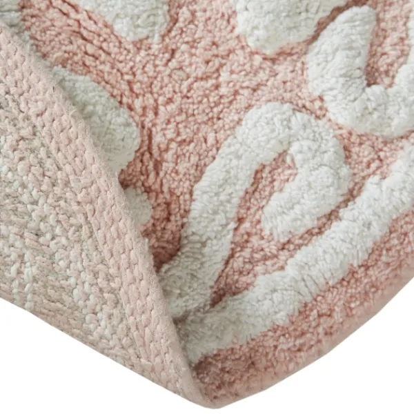 Bathroom Rugs-Kirkland's Home Cotton Tufted Medallion Bath Mat, 25 In. Pink
