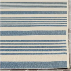 Outdoor Rugs-Kirkland's Home Courcy Transitional Outdoor Accent Rug Blue