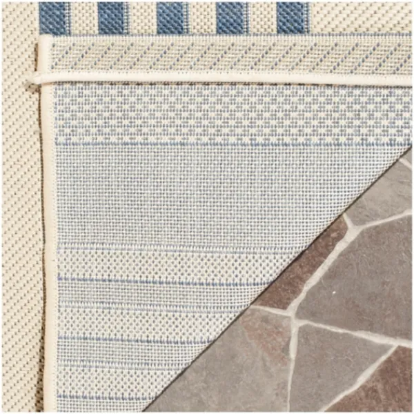 Outdoor Rugs-Kirkland's Home Courcy Transitional Outdoor Accent Rug Blue