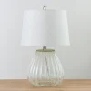 Table Lamps-Kirkland's Home Crackle Glass Table Lamp White