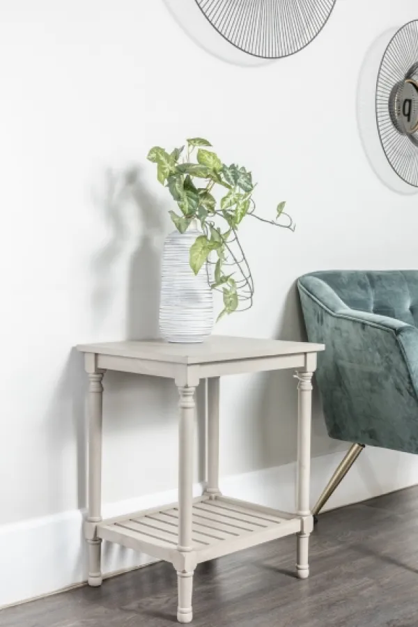 Accent & End Tables-Kirkland's Home Crate Shelf Side Table Gray