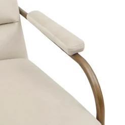 Accent Chairs-Kirkland's Home Cream And Gold Channeled Accent Chair Ivory