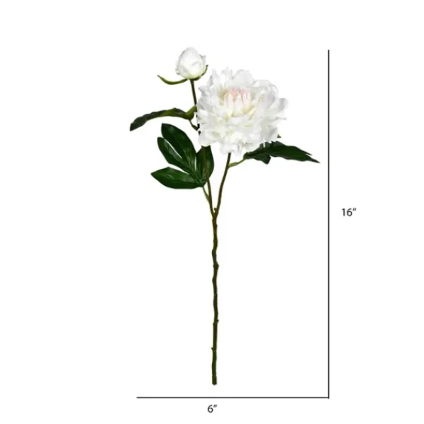 Stems & Bouquets-Kirkland's Home Cream Blooming Peony Stems, Set Of 6 Ivory