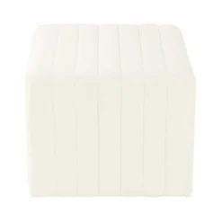 Benches & Ottomans-Kirkland's Home Cream Boucle Arch Ottoman White
