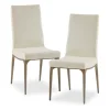 Dining Chairs-Kirkland's Home Cream Bronze Metal Base Dining Chairs, Set Of 2 Ivory