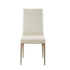 Dining Chairs-Kirkland's Home Cream Bronze Metal Base Dining Chairs, Set Of 2 Ivory