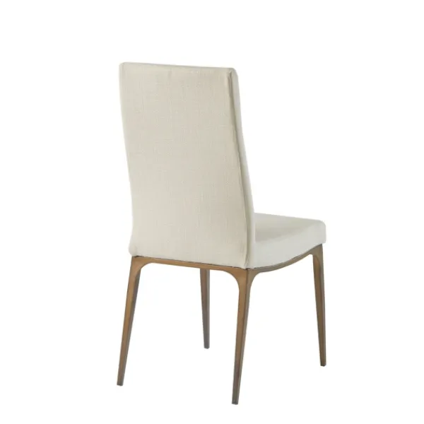 Dining Chairs-Kirkland's Home Cream Bronze Metal Base Dining Chairs, Set Of 2 Ivory