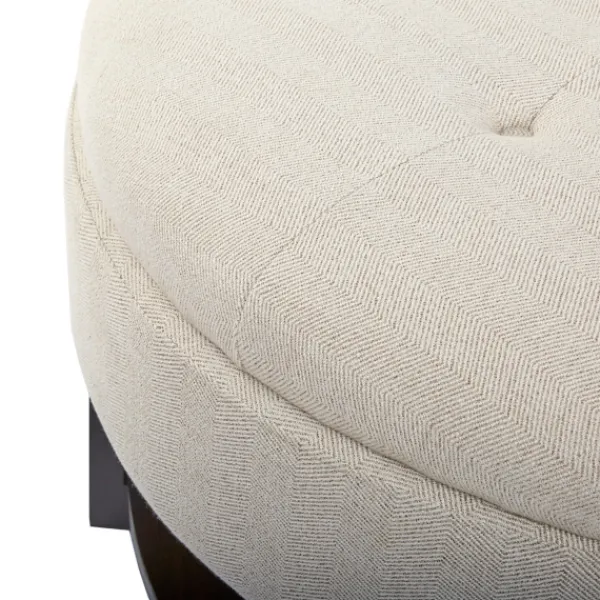 Benches & Ottomans-Kirkland's Home Cream Button Tufted Storage Ottoman Ivory