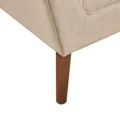 Accent Chairs-Kirkland's Home Cream Button Tufted Upholstered Accent Chair Tan