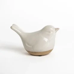 Statues & Figurines-Kirkland's Home Cream Ceramic Bird Figurine Ivory
