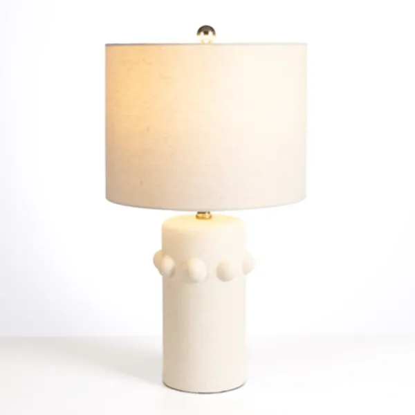 Table Lamps-Kirkland's Home Cream Ceramic Knobs Table Lamp Ivory