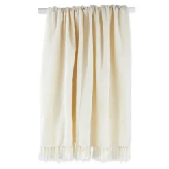Blankets & Throws-Kirkland's Home Cream Chenille Fringe Throw Ivory