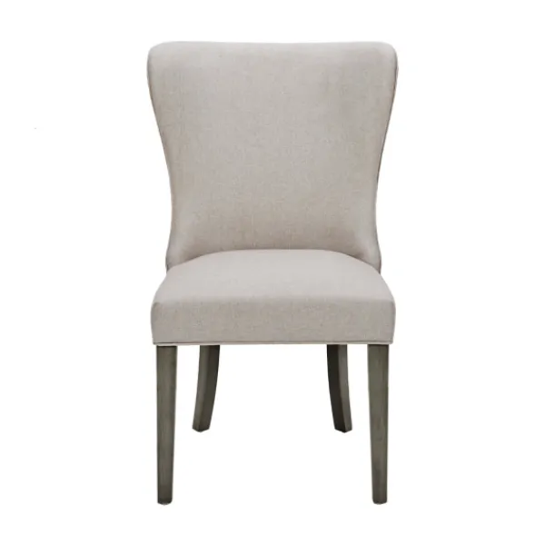 Dining Chairs-Kirkland's Home Cream Curved Back Upholstered Dining Chair Ivory