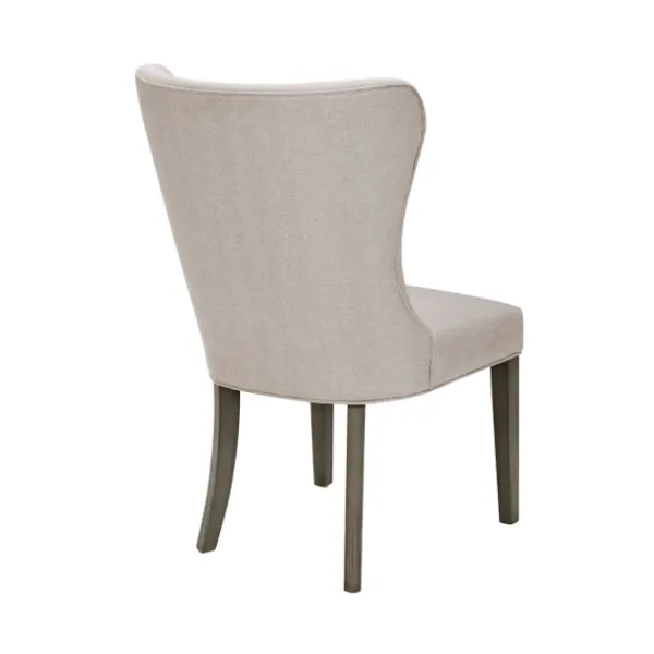 Dining Chairs-Kirkland's Home Cream Curved Back Upholstered Dining Chair Ivory