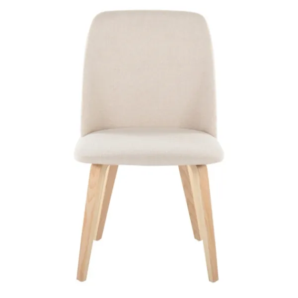 Dining Chairs-Kirkland's Home Cream Faux Leather Wood Dining Chairs, Set Of 2 White