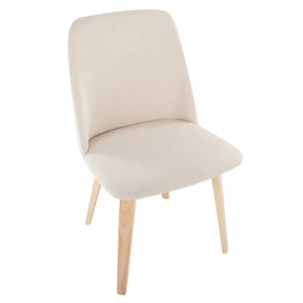 Dining Chairs-Kirkland's Home Cream Faux Leather Wood Dining Chairs, Set Of 2 White