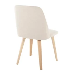 Dining Chairs-Kirkland's Home Cream Faux Leather Wood Dining Chairs, Set Of 2 White