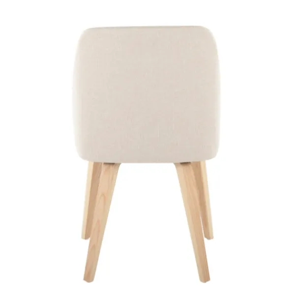 Dining Chairs-Kirkland's Home Cream Faux Leather Wood Dining Chairs, Set Of 2 White