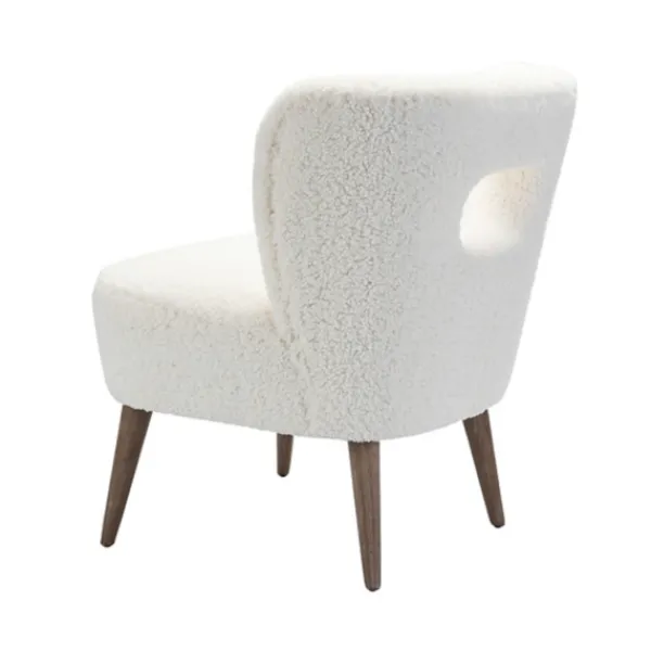 Accent Chairs-Kirkland's Home Cream Fluffy Wingback Accent Chair White