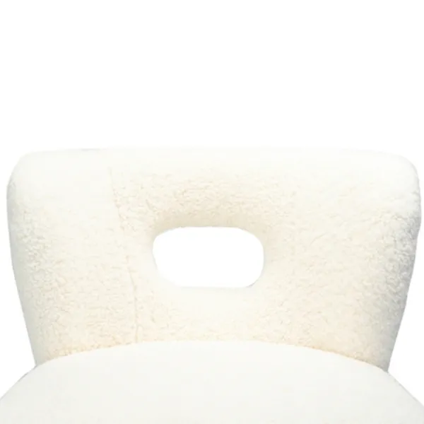 Accent Chairs-Kirkland's Home Cream Fluffy Wingback Accent Chair White