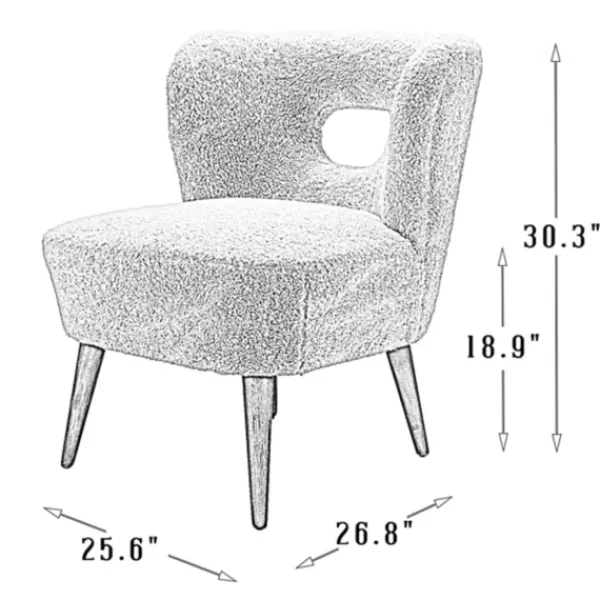 Accent Chairs-Kirkland's Home Cream Fluffy Wingback Accent Chair White