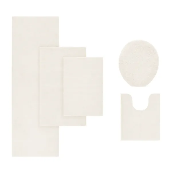 Bathroom Rugs-Kirkland's Home Cream High Pile Marshmallow Bath Mat, 30 In. Ivory