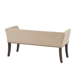 Benches & Ottomans-Kirkland's Home Cream Low Back Flared Arms Bench