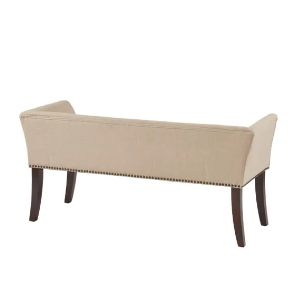 Benches & Ottomans-Kirkland's Home Cream Low Back Flared Arms Bench