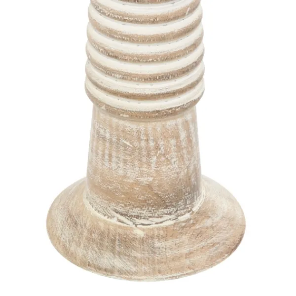Candle Holders-Kirkland's Home Cream Mango Wood Candle Holders, Set Of 3 White