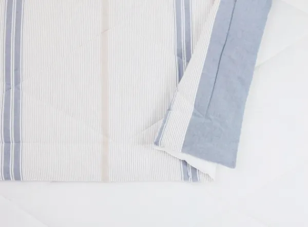Comforters-Kirkland's Home Cream Mason King 3-Pc. Comforter Set Blue