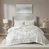 Comforters-Kirkland's Home Cream Medallion California King Comforter Set White