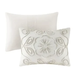 Comforters-Kirkland's Home Cream Medallion California King Comforter Set White