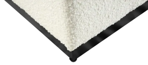 Benches & Ottomans-Kirkland's Home Cream Sherpa Boucle Cube Ottoman Ivory
