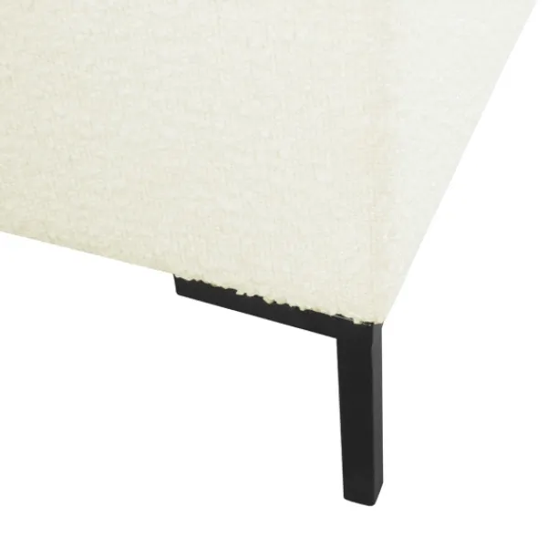 Benches & Ottomans-Kirkland's Home Cream Sherpa Boucle Storage Bench Ivory