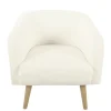 Accent Chairs-Kirkland's Home Cream Sherpa Upholstered Barrel Accent Chair Ivory