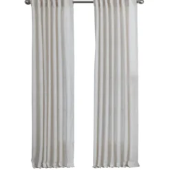 Curtains & Drapes-Kirkland's Home Cream Solid Pleated Single Curtain Panel, 84 In. White